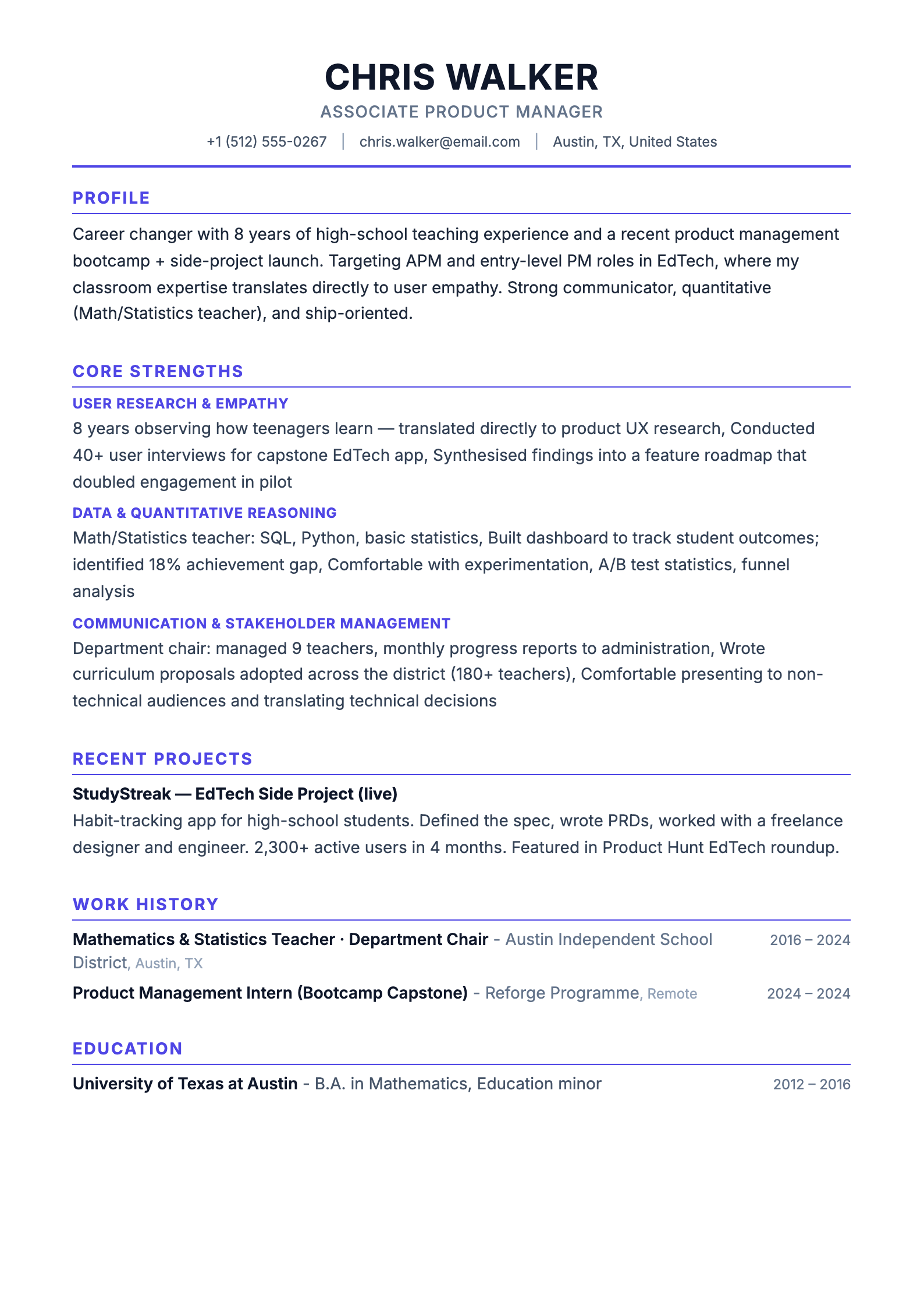 Functional resume template