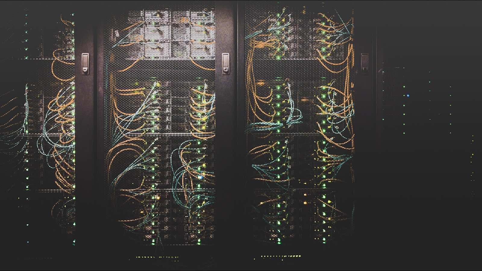 Server racks in a data center