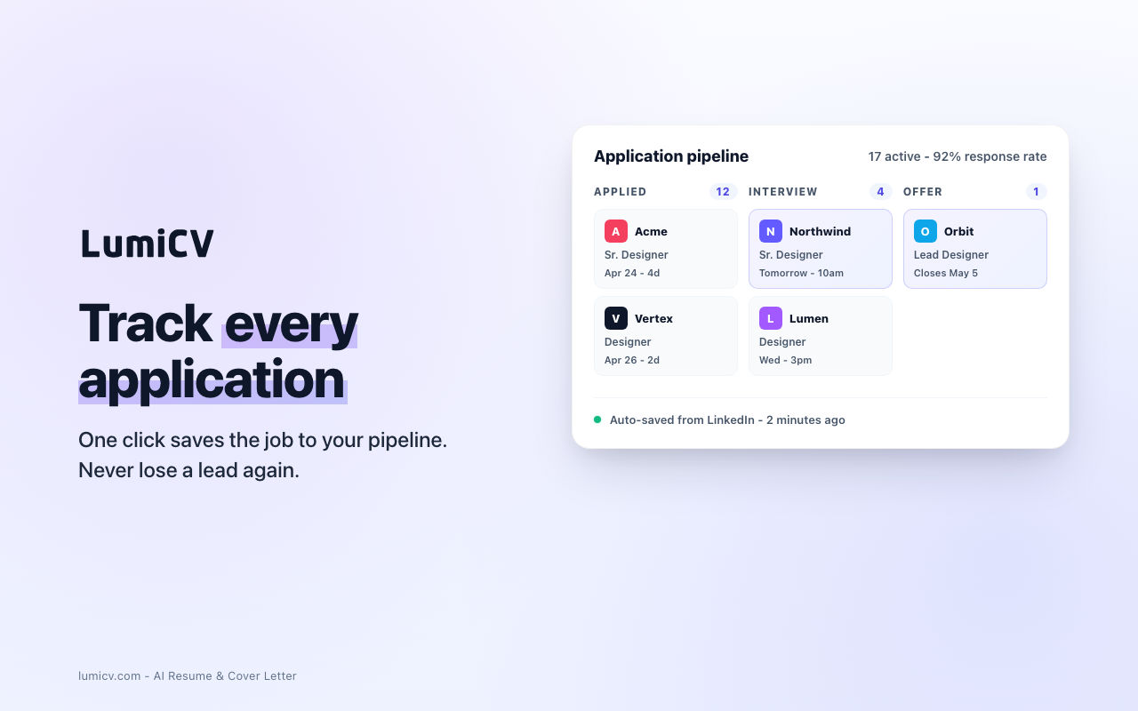 Job application tracker